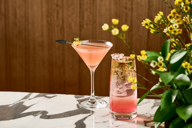 벚꽃 칵테일.(사진=시그니엘 서울)