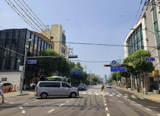 도봉중학교 통학로 구간(마들로) 현장 사진