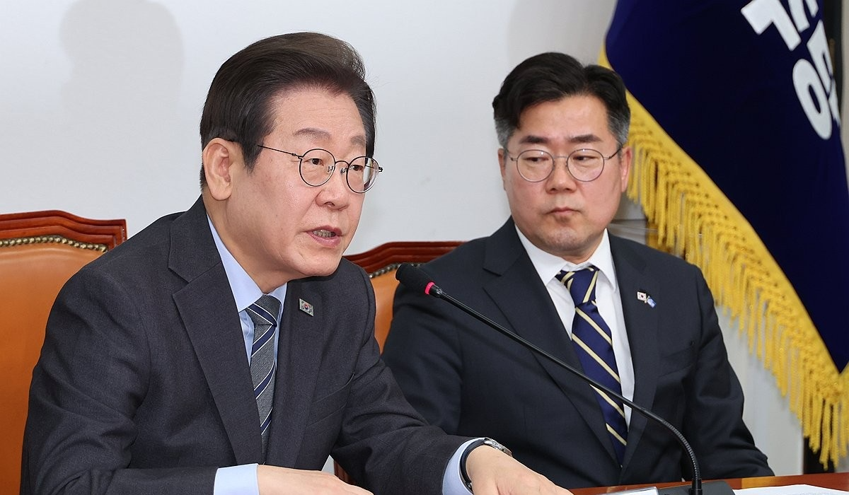 최고위에서 발언하는 이재명 대표(사진=연합뉴스)