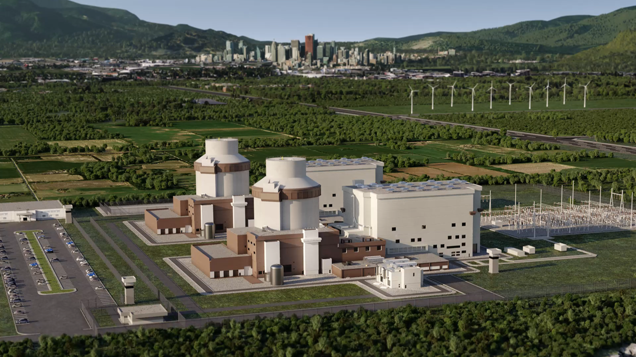 현대건설이 웨스팅하우스와 공동으로 글로벌 확대를 추진 중인 대형원전 AP1000® 노형 조감도.(사진=현대건설)