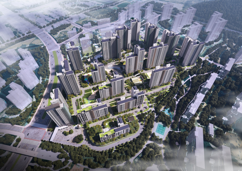 동탄 포레파크 자연앤 푸르지오 조감도.(사진=대우건설)