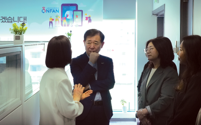 중소벤처기업유통원 이태식 대표이사, '온판상담소' 현장 방문해 운영 현황 점검