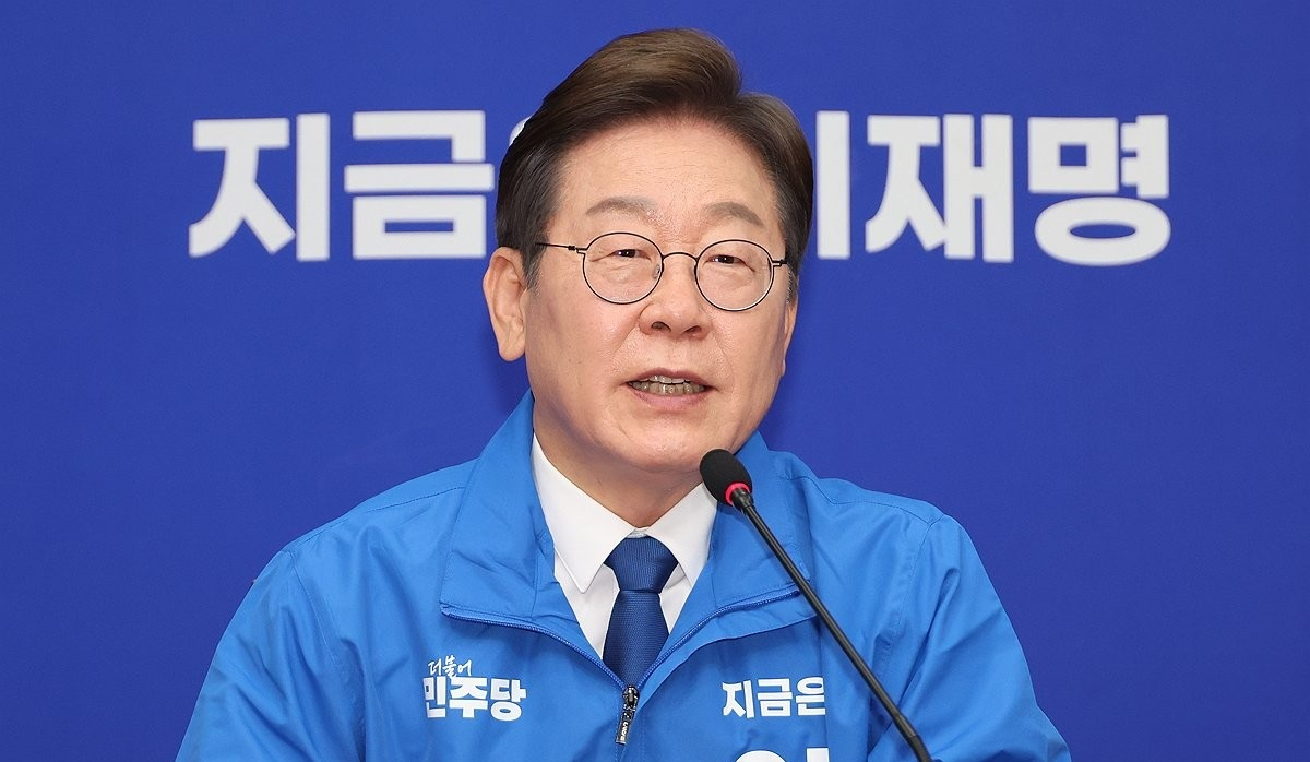 최고위에서 발언하는 이재명 대선 후보(사진=연합뉴스)