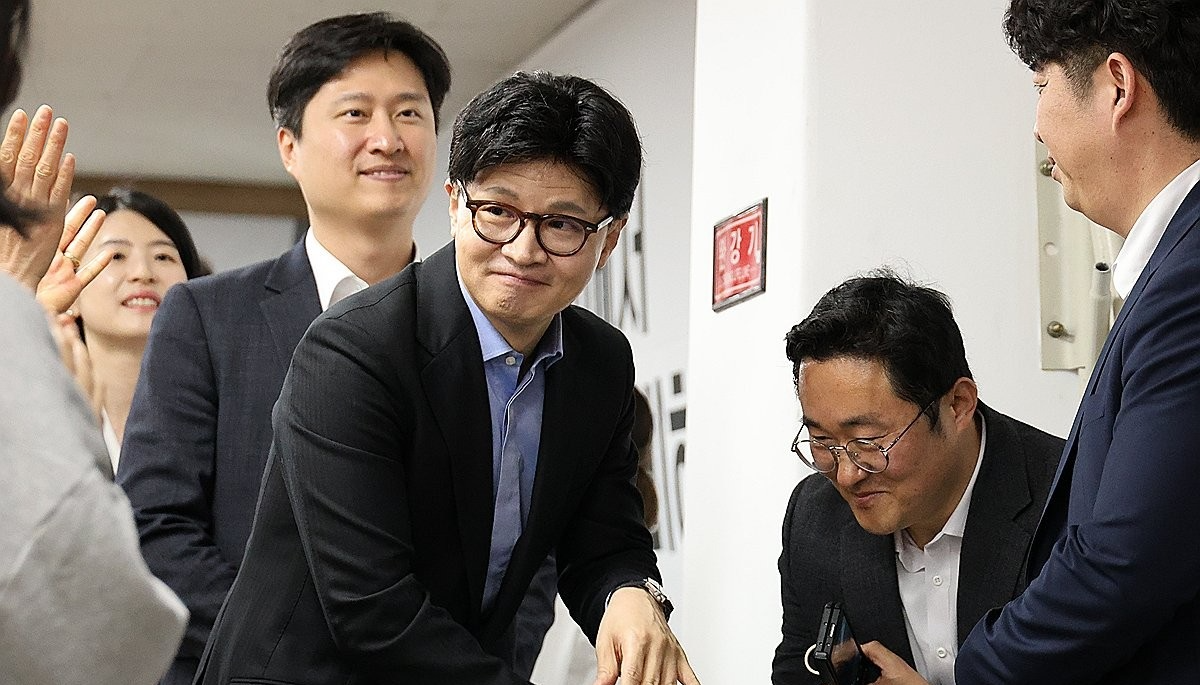 국민의힘 대전시당 찾은 한동훈 대선 경선 후보(사진=연합뉴스)