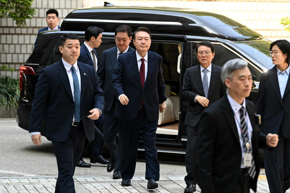 3차 공판 출석하는 윤석열 전 대통령(사진=연합뉴스)