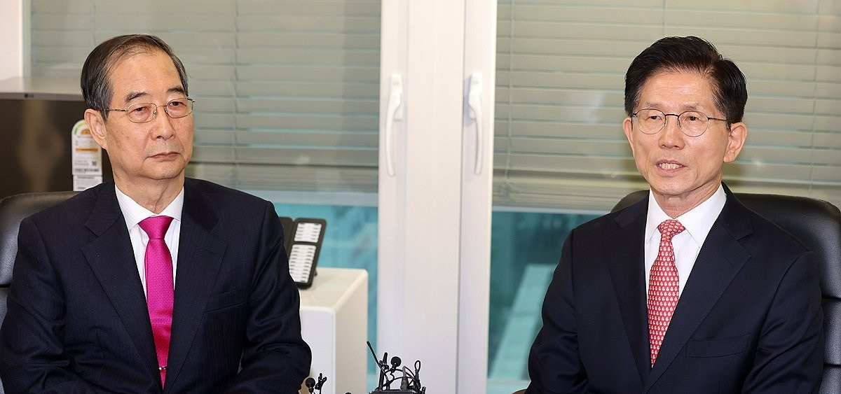 김문수-한덕수 회동(사진=연합뉴스)