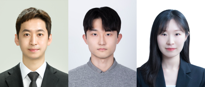(왼쪽부터) 강준원 동국대 교수, 임지환, 나규미 동국대 석사과정생. 사진=동국대