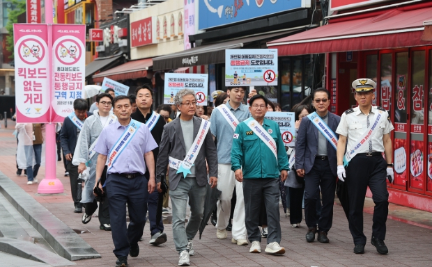 마포구, ‘킥보드 없는 거리’운영 첫날 집중 홍보 캠페인 실시