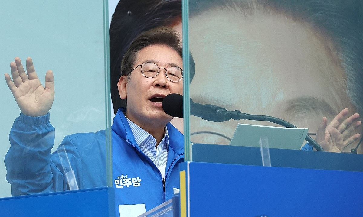 연설하는 이재명 대선 후보(사진=연합뉴스)