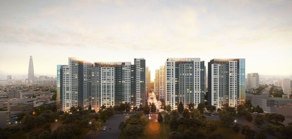 서울 송파구 가락 쌍용1차 리모델링 투시도.(사진=쌍용건설)