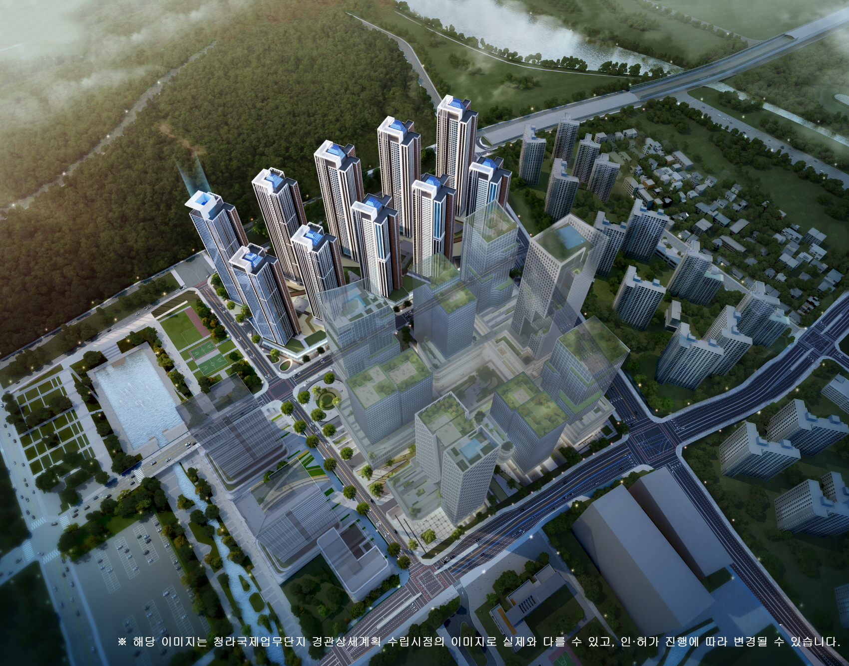 청라 피크원 푸르지오 투시도.