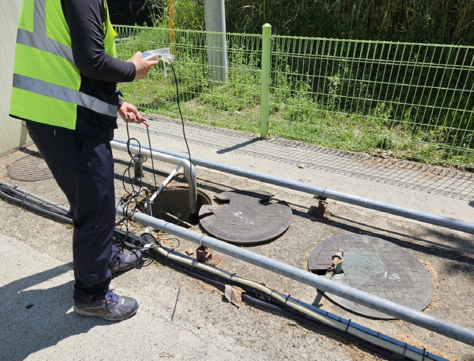 공공하수도 하수관로 진단 모습