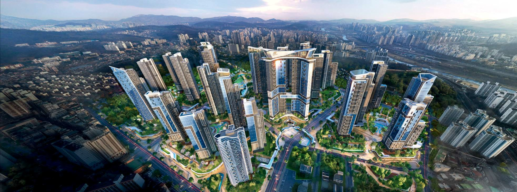 수리 수택동 재개발 투시도.(사진=현대건설)