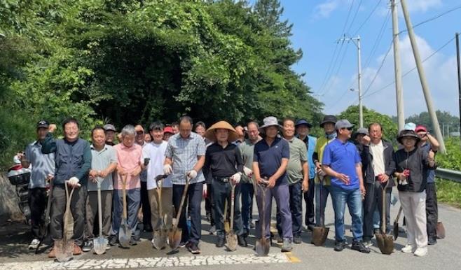 나주시 동강면, 장마철 도로변 배수로 일제 대청소