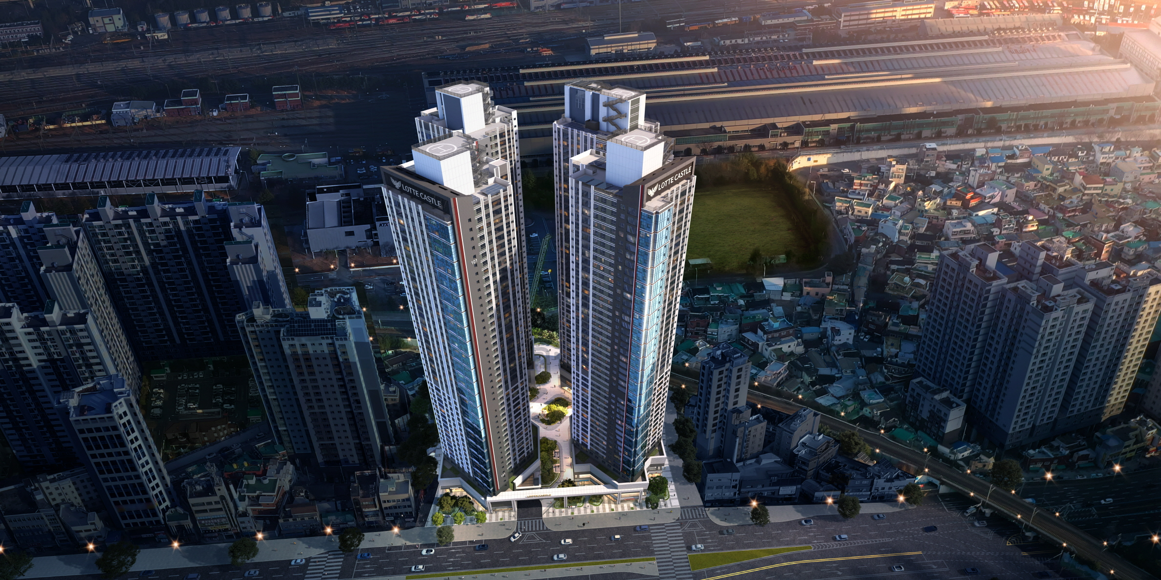 가야역 롯데캐슬 스카이엘 조감도.(사진=롯데건설)