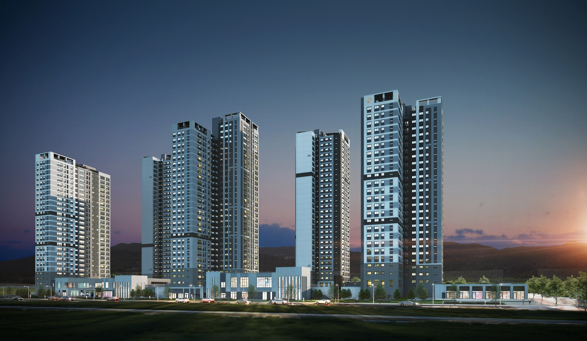 왕숙 푸르지오 더 퍼스트 야경 투시도.