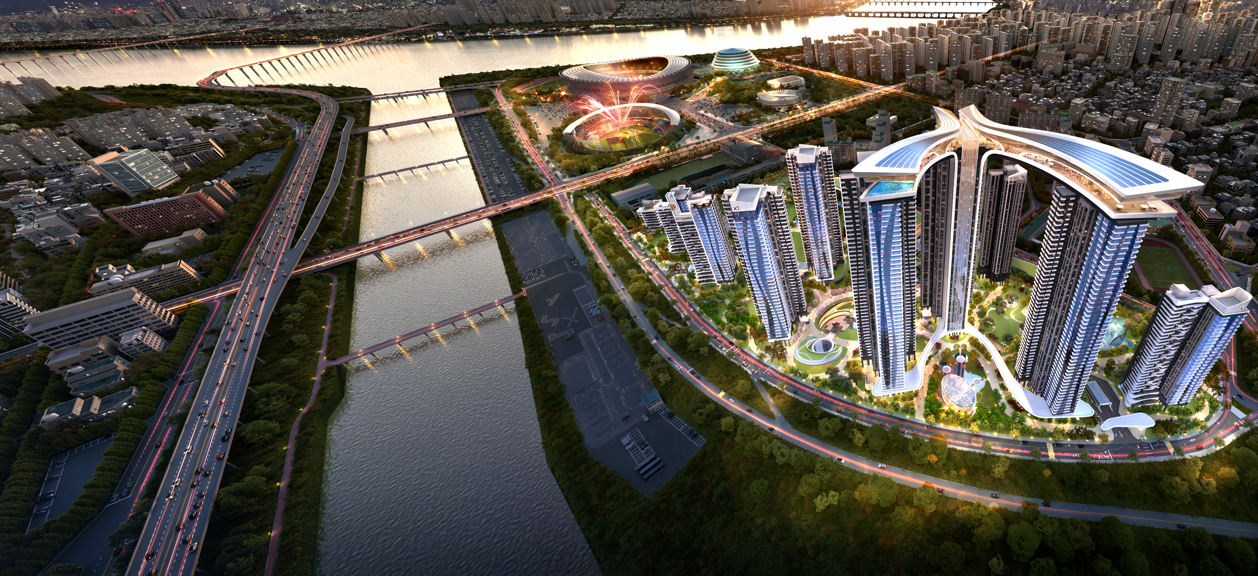 GS건설이 잠실우성1·2·3차 재건축에 제안한 잠실 자이 리비에르 조감도.(사진=GS건설)