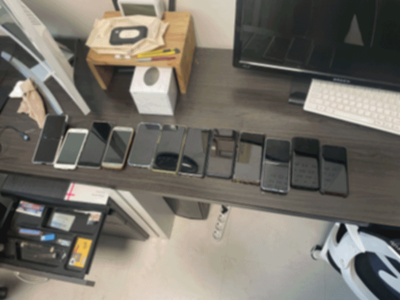 A씨 사무실 현장사진 (압수 휴대폰)/A씨 사무실 현장사진(증거인멸을 위해 전자레인지에 휴대전화를 숨김)/ A씨 소유 고가의 외제차량/불법 수집 데이터 저장방식/데이터 전송 도식도(제공=부산경찰청)