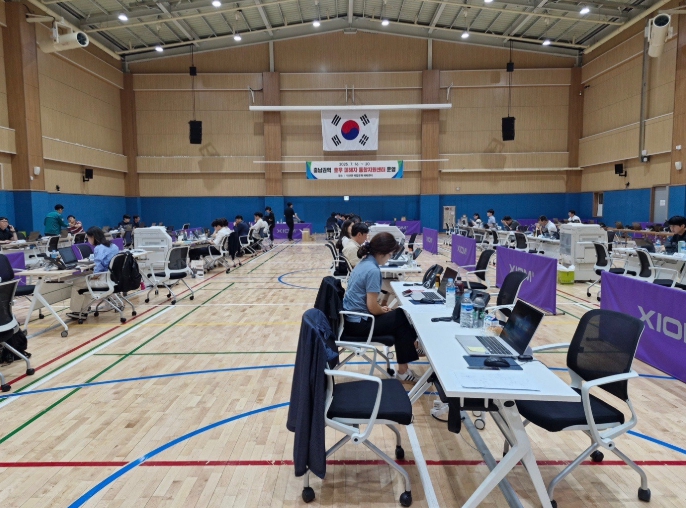 집중호우 피해 통합지원센터 운영 현장 모습