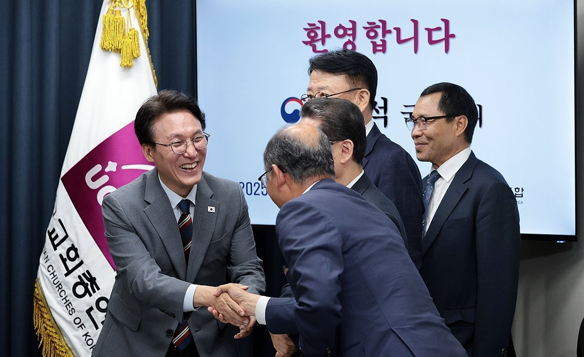 한국교회총연합 방문한 김민석 총리(사진=연합뉴스)