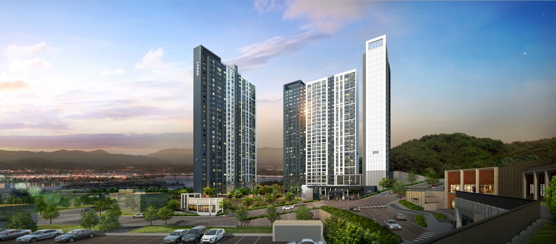 춘천 레이크시티 2차 아이파크 석경투시도.