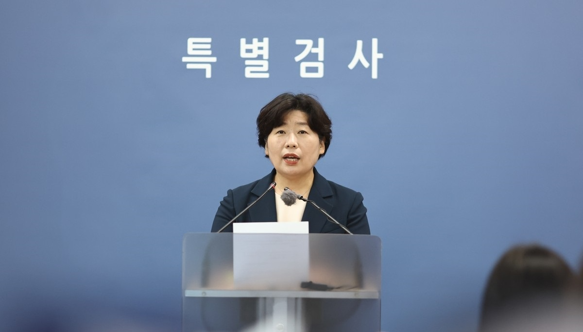 브리핑하는 박지영 특검보(사진=연합뉴스)