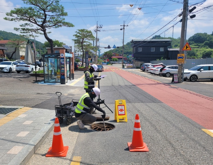 지하시설물 전산화사업 측량·탐사 모습