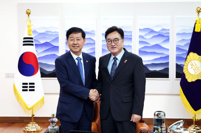 우원식 의장, 구윤철 경제부총리 및 조현 외교부장관 접견