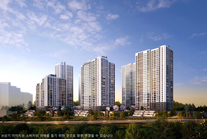 아산탕정 동일하이빌 파크레인 투시도.(사진=동일토건)