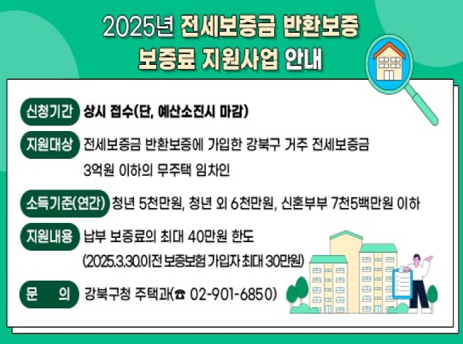 전세보증금 반환보증료 지원사업 온라인 배너 홍보 이미지
