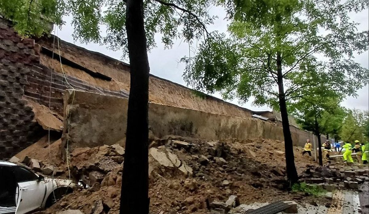 오산 옹벽붕괴 현장(사진=연합뉴스)