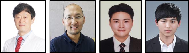 (왼쪽부터)고려대 구로병원 심장혈관흉부외과 김현구 교수, KAIST 바이오 및 뇌공학과 박지호 교수, 고려대학교 구로병원 김창근 박사과정, KAIST 장민철 박사과정). 사진=고대구로병원