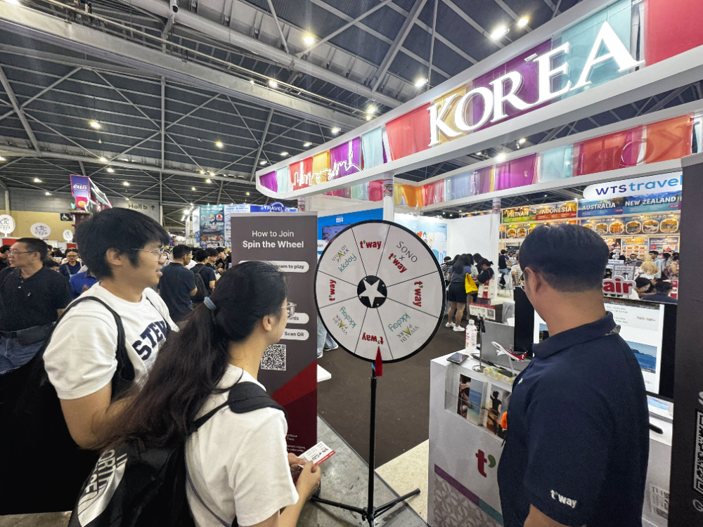 티웨이항공은 지난 15일~17일 싱가포르 ‘나타스 홀리데이 2025(NATAS Holidays 2025)’에 소노호텔앤리조트와 공동으로 참가해 홍보 활동을 펼쳤다.(사진=티웨이항공)