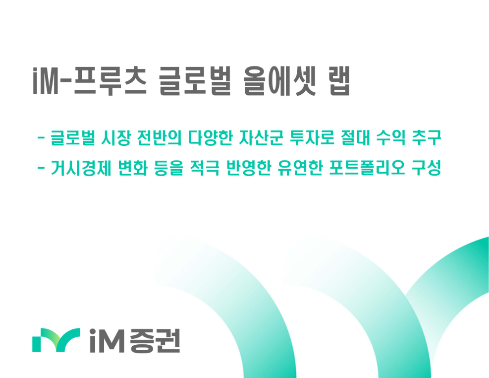 iM증권, ‘iM-프루츠 글로벌 올에셋 랩’ 판매
