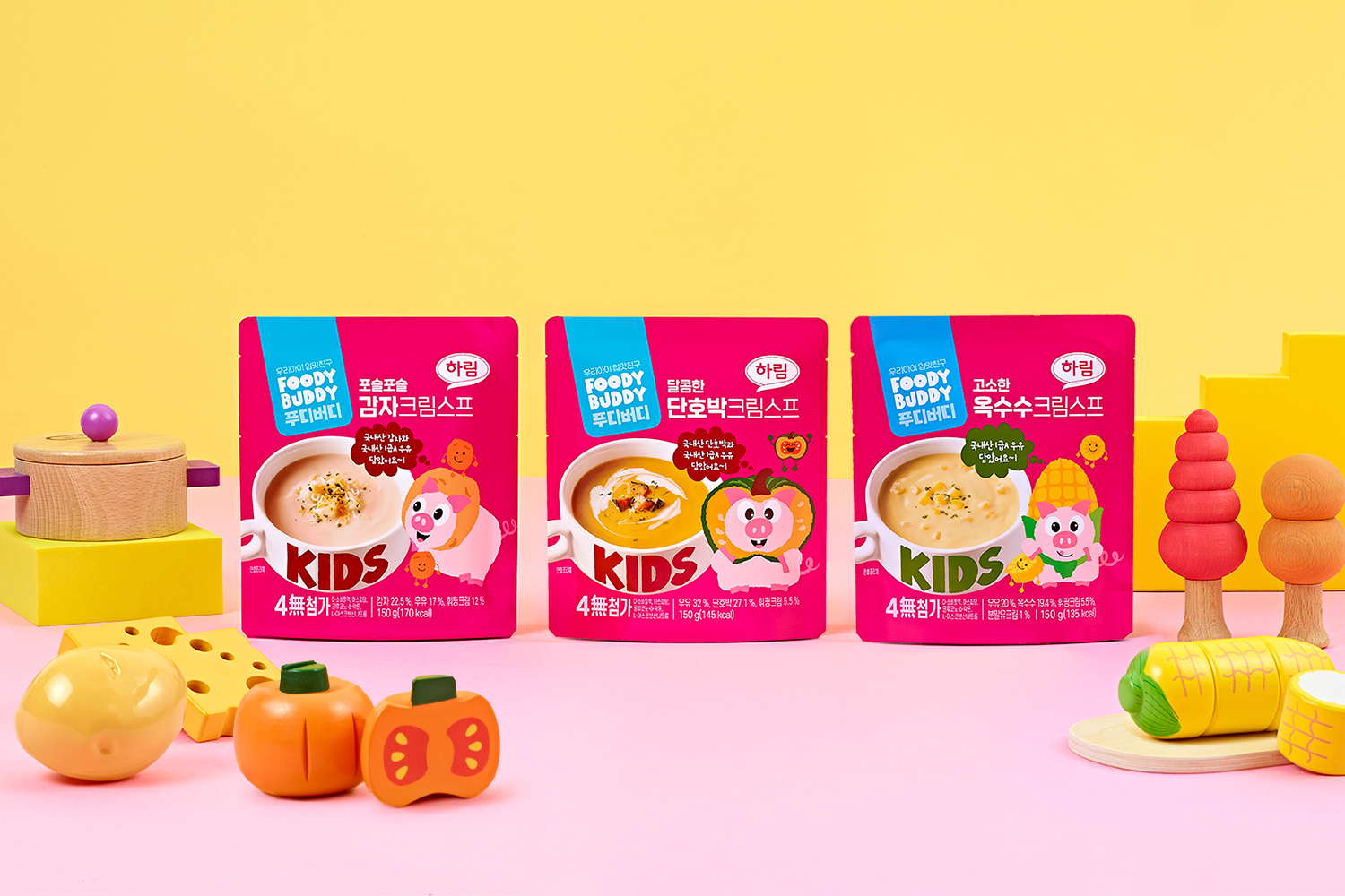 하림 푸디버디, ‘어린이 크림스프’ 3종 선보여