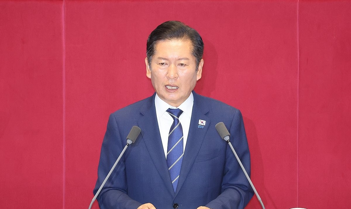 정청래, 국회 첫 교섭단체 연설(사진=연합뉴스)