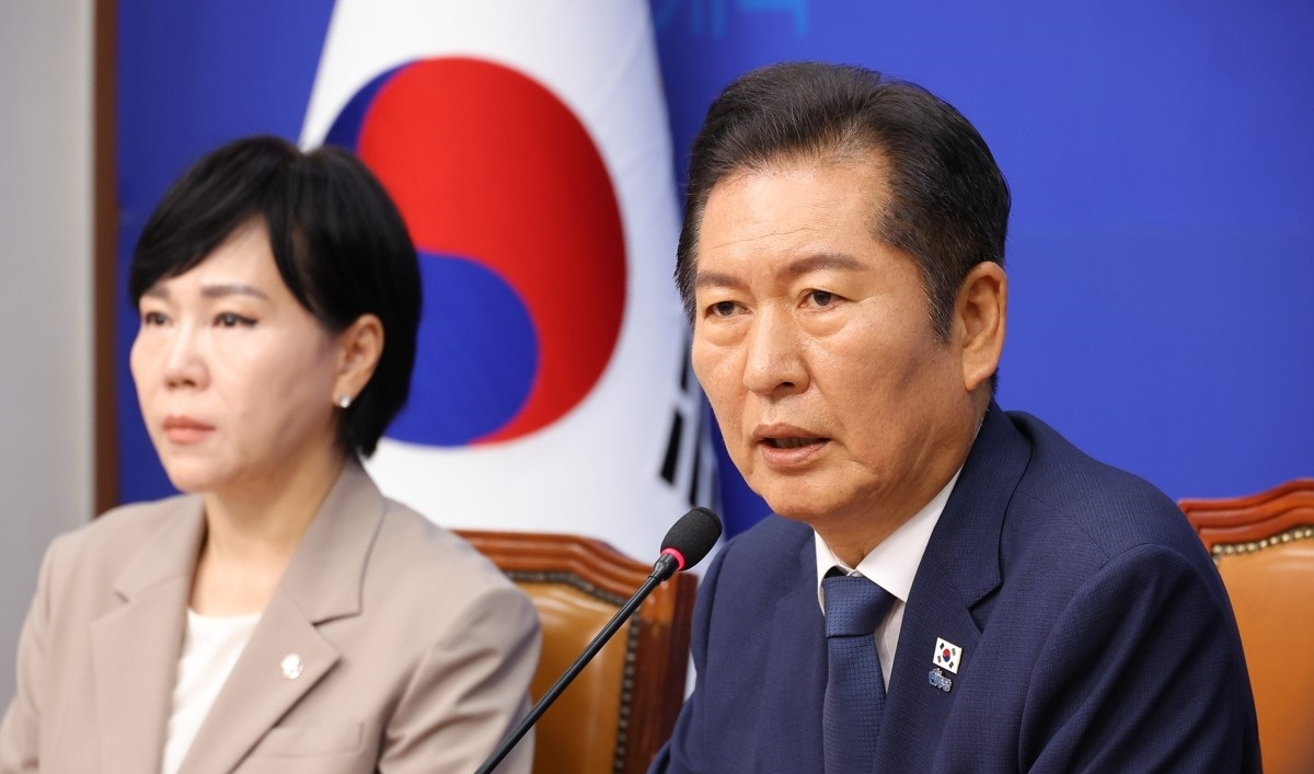 더불어민주당 최고위원회의, 발언하는 정청래 대표(사진=연합뉴스)