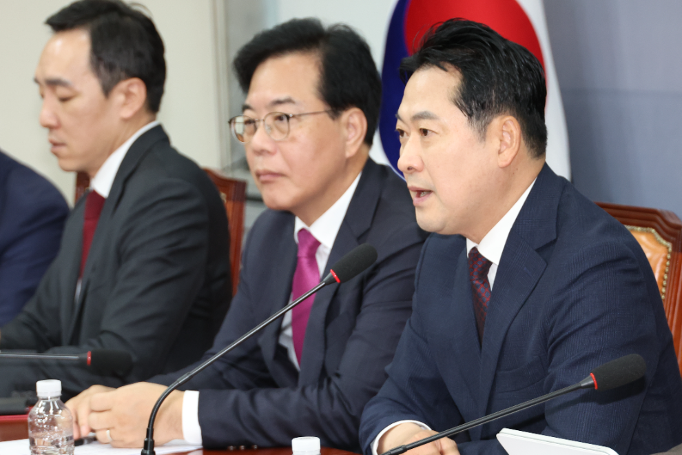 최고위에서 발언하는 장동혁 대표(사진=연합뉴스)