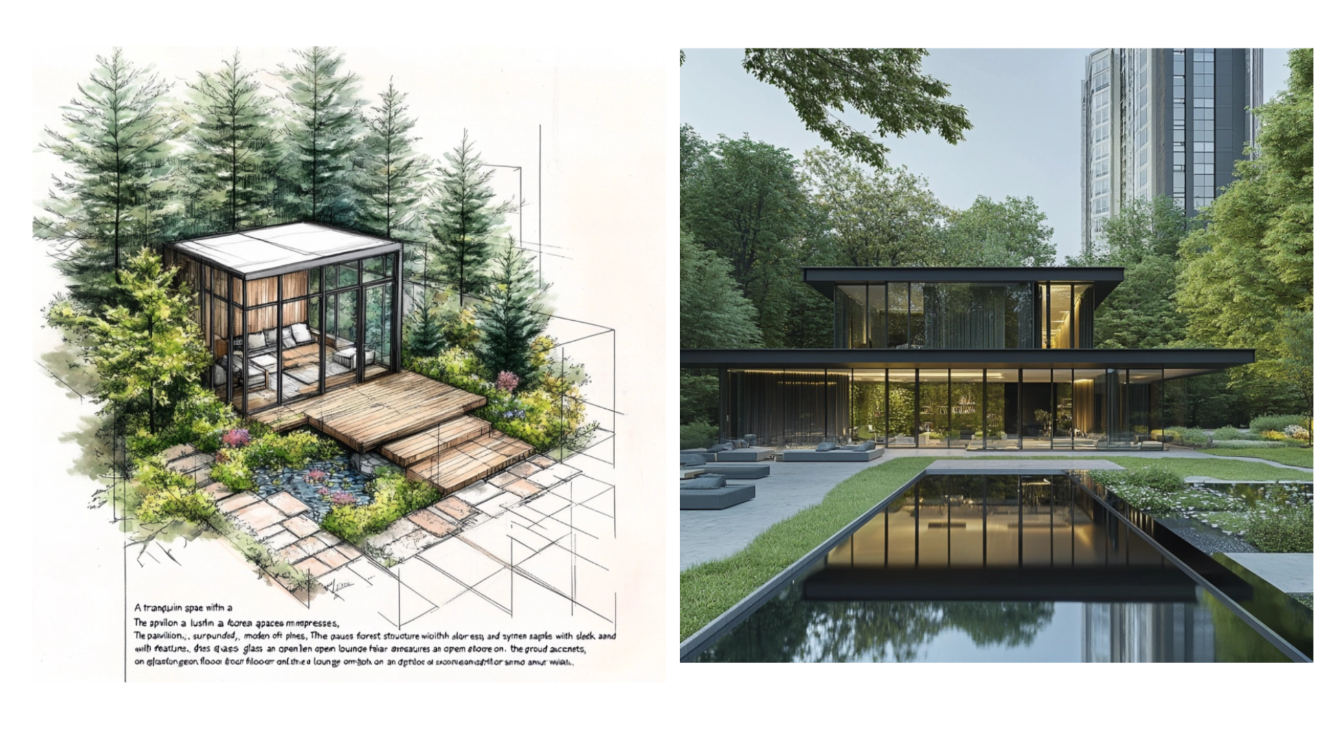 생성형 AI가 작업한 탑석 푸르지오 파크7의 힐링 라운지.(사진=대우건설)