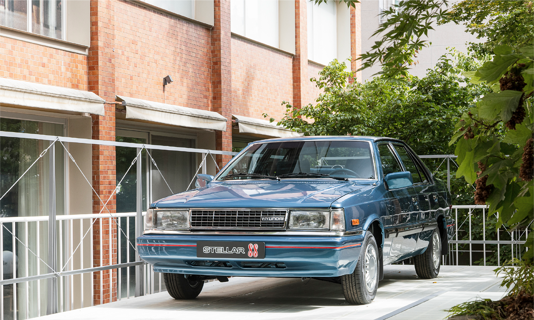 'By your side – 스텔라 & 쏘나타' 전시에서 선보이는 '스텔라 88' 복원 차량.(사진=현대자동차)