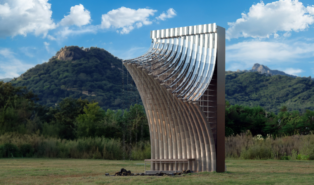 현대차그룹이 직접 디자인한 도시건축조형물 ‘수연재’.(사진=현대차그룹)