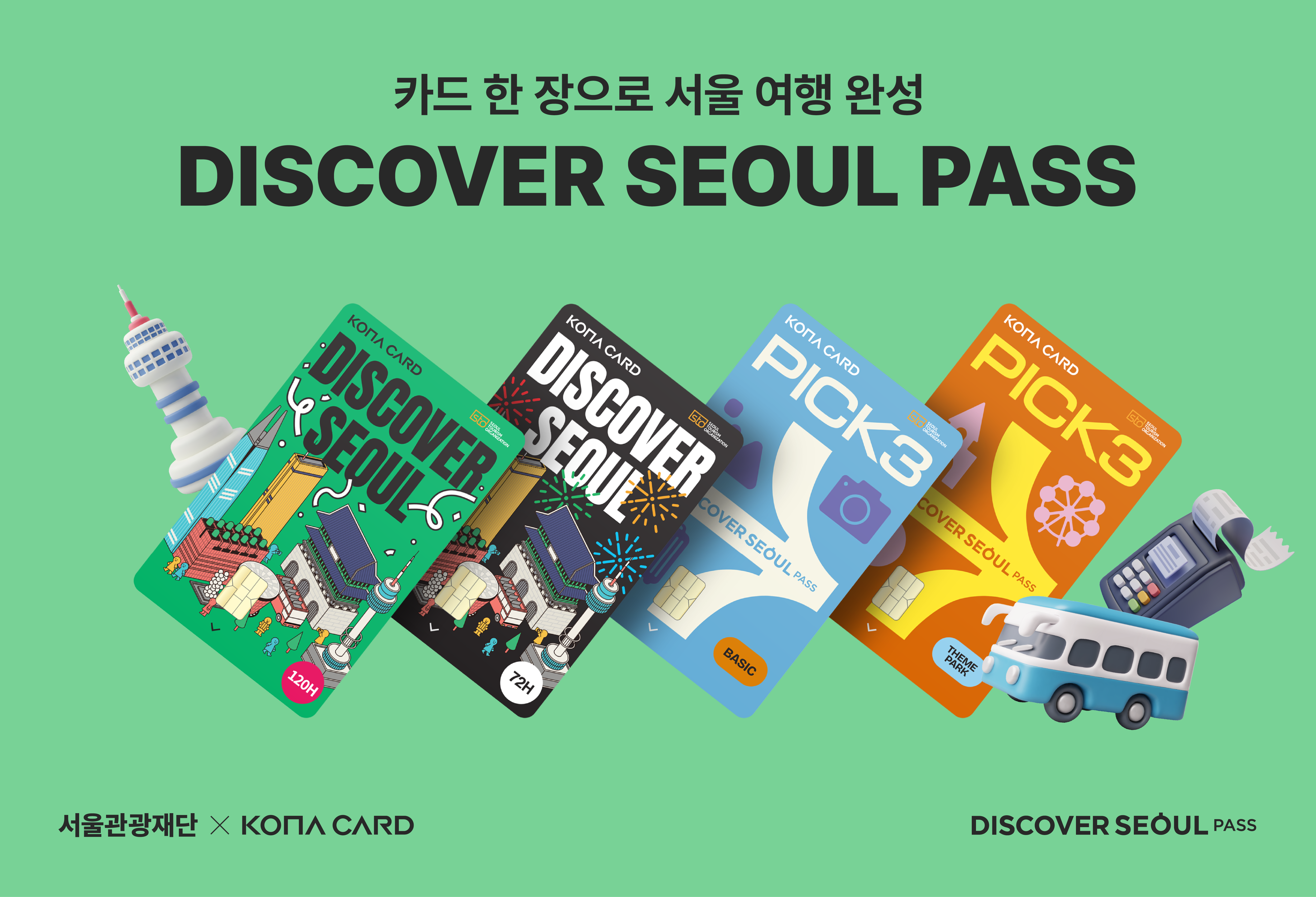 코나아이, 디스커버서울패스 '관광·교통·결제' 통합카드로 업그레이드