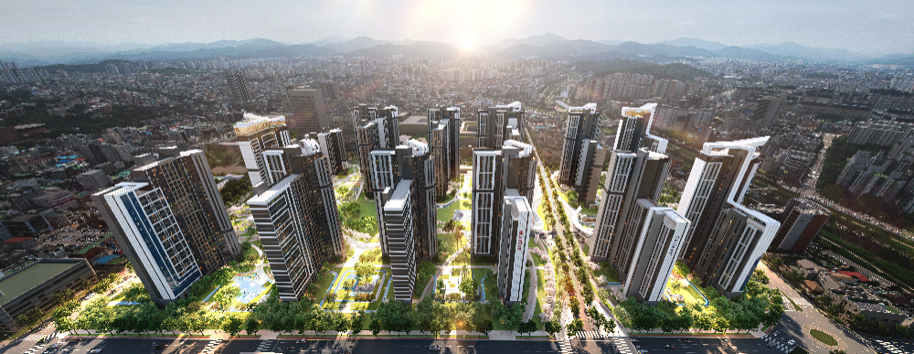 전라중교일원 재개발 투시도.(사진=현대건설)