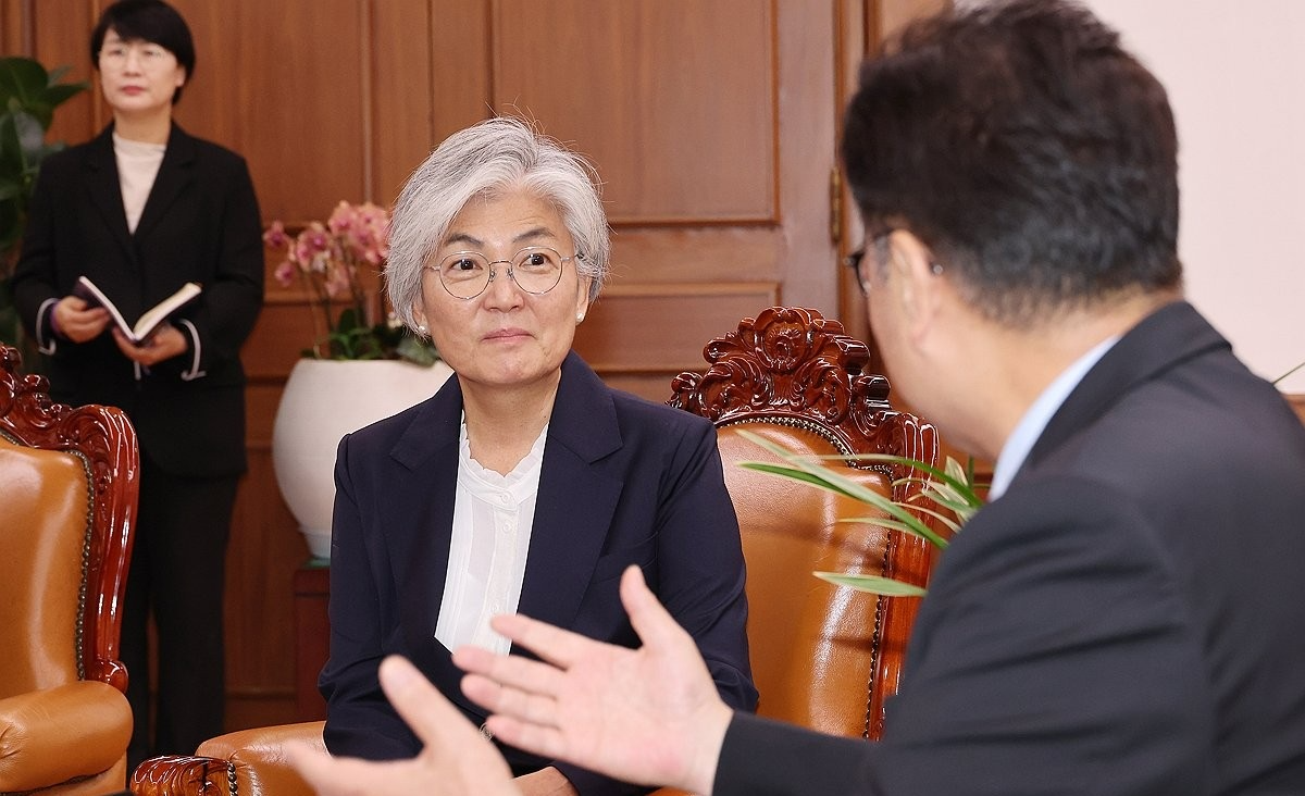 강경화 주미대사 내정자 만난 우원식 국회의장(사진=연합뉴스)