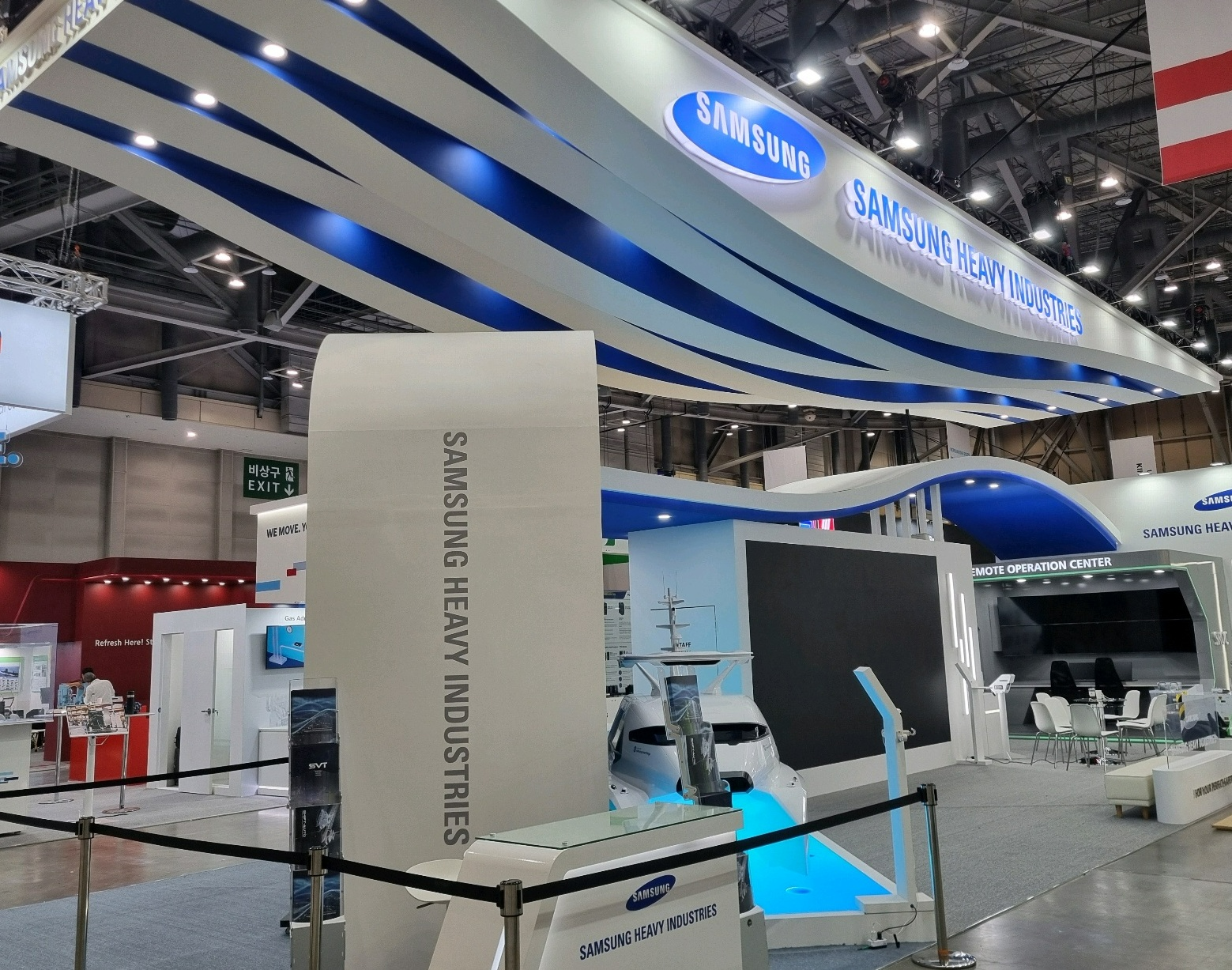 코마린 2025에 설치된 삼성중공업 부스 전경.(사진=삼성중공업)