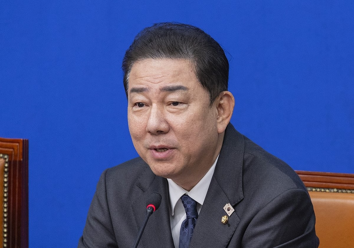 최고위원회의에서 발언하는 김병기 원내대표(사진=연합뉴스)