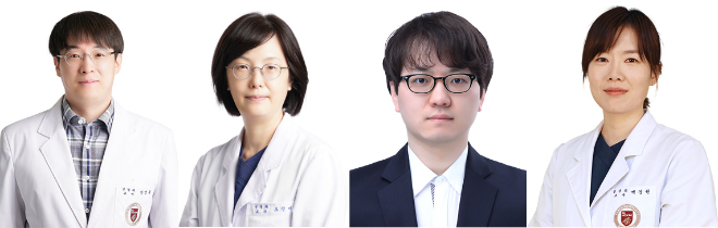 (좌측부터) 고려대 구로병원 신경과 강성훈·오경미 교수, 암연구소 강민웅 연구교수, 안암병원 신경과 백경원 교수). 사진=고대구로병원
