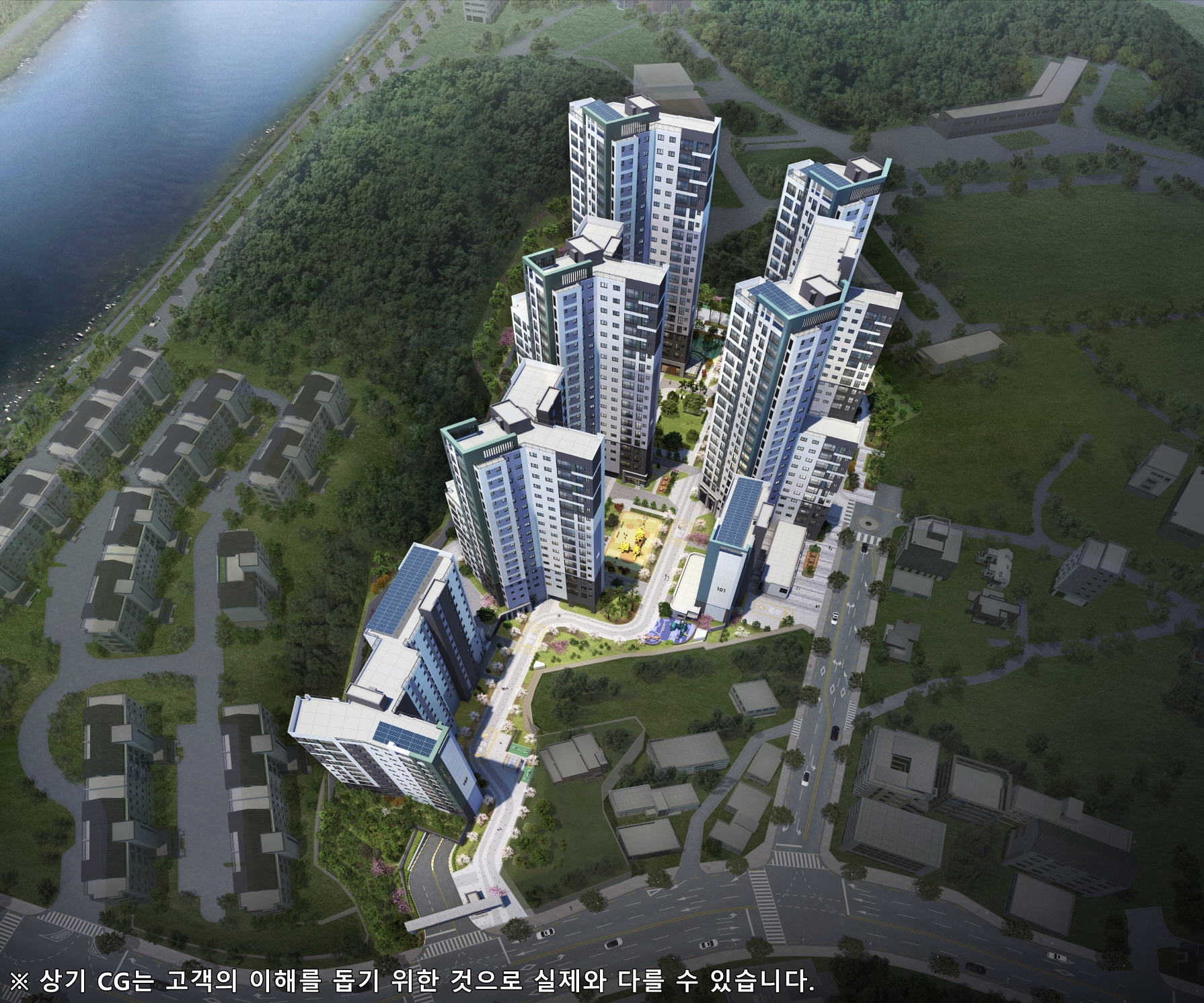 효성해링턴 플레이스 영주 더리버 조감도.