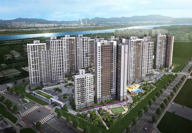 풍무역세권 수자인 그라센트 1차 조감도.(사진=BS한양)