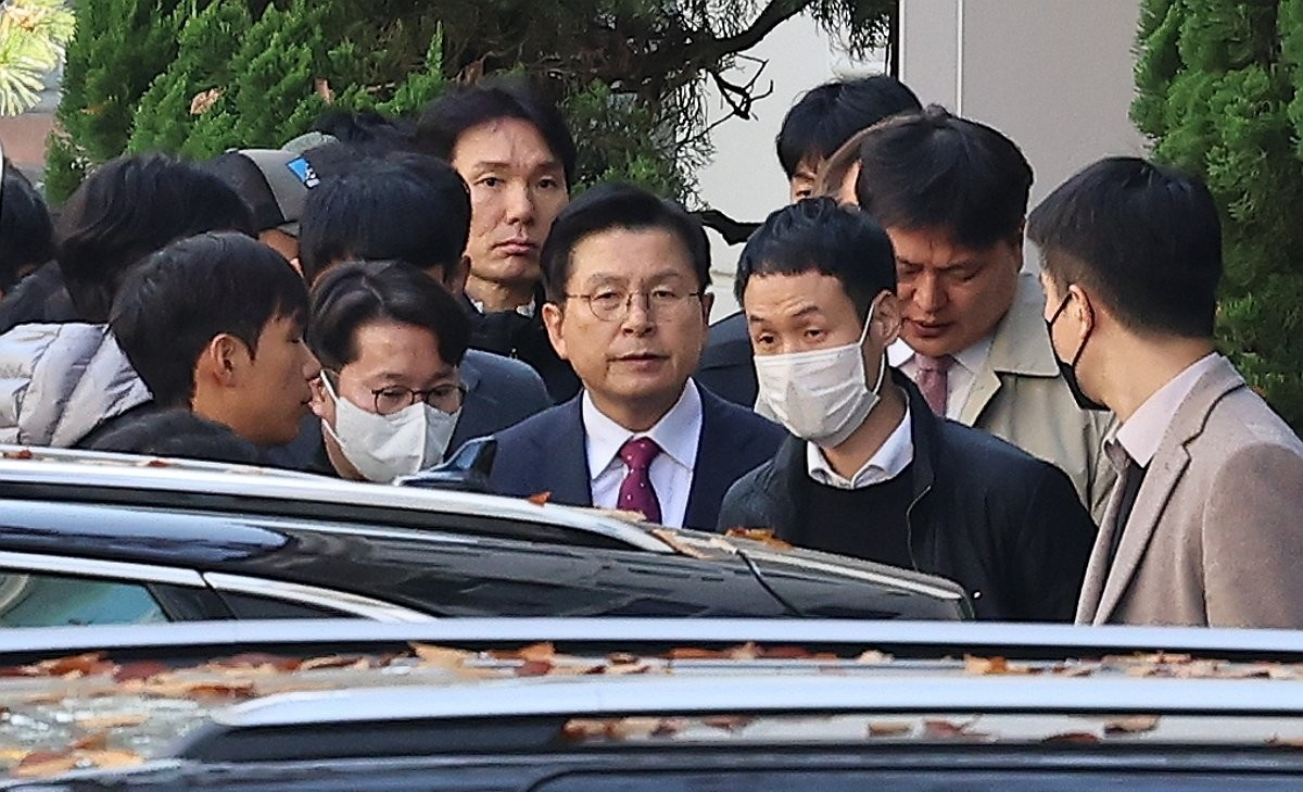 내란특검, '내란 선전선동' 황교안 자택서 체포(사진=연합뉴스)